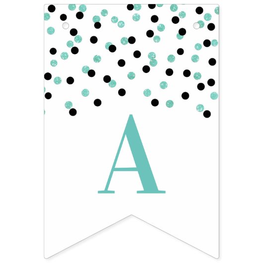 Happy Retirement Banner Silver Black Confetti (Tweede vlag)