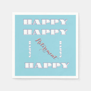 HAPPY Retirement Blauw Servet