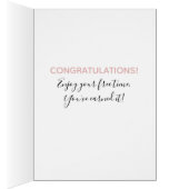 Happy Retirement blush roze bloemenschrift naam (Binnen (Rechts))