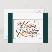 Happy Retirement Briefkaart (Voorkant / Achterkant)