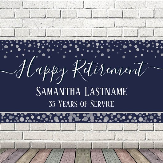 Happy Retirement Budget Confetti Banner