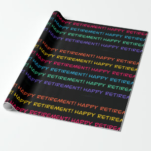 Happy Retirement Colorful Design Cadeaupapier