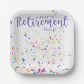 Happy Retirement Confetti Paper Bord (Voorkant)