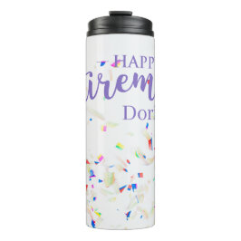 Happy Retirement Confetti Thermal Tumbler Thermosbeker