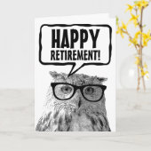 Happy Retirement drôle chouette carte de voeux per (Fleur jaune)