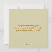 Happy Retirement Feestdagenkaart (Achterkant)