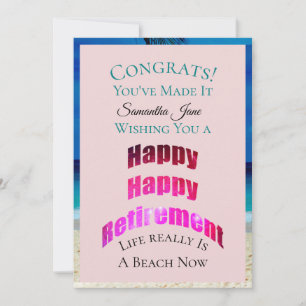 Happy Retirement feliciteert haar naam - Kaart