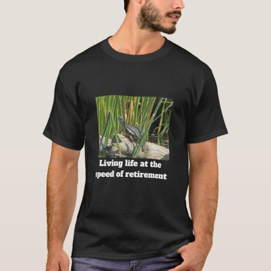 Happy Retirement Funny Relaxing Turtle Photo T-shirt (Voorkant)