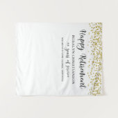 Happy Retirement Gold Confetti Script Aangepast Wandkleed (Voorkant (horizontaal))
