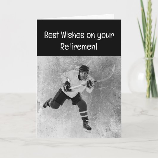 Happy Retirement Ice Hockey Sport Kaart (Voorkant)