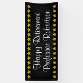 Happy Retirement is eenvoudig elegant met gouden s Spandoek (Verticaal)