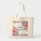 Happy Retirement Large Tote Bag (Devant)