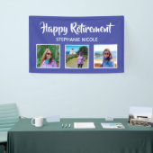 Happy Retirement Lavender Paarse meerdere foto's Spandoek (Beurs)