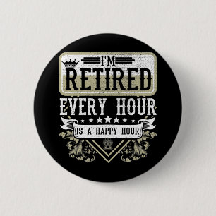 Happy Retirement Mannen Vrouwen Gepensioneerd Mede Ronde Button 5,7 Cm
