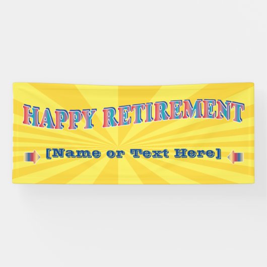 Happy Retirement Party-banner Spandoek (Horizontaal)