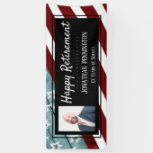 Happy Retirement Party patriottic foto Spandoek (Verticaal)