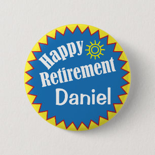 Happy Retirement Party Personalized Ronde Button 5,7 Cm