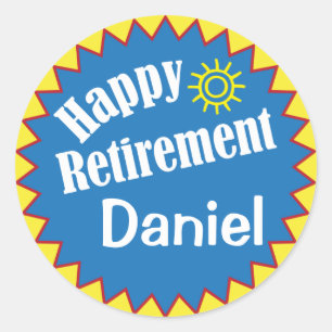 Happy Retirement Party Personalized Ronde Sticker