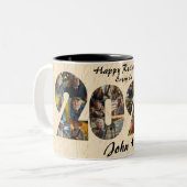 Happy Retirement Photo Collage Mug - Nom personnal (Devant gauche)