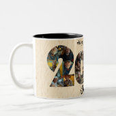 Happy Retirement Photo Collage Mug - Nom personnal (Gauche)