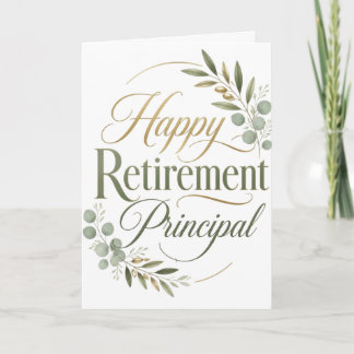 Happy Retirement Principal Gift Kaart