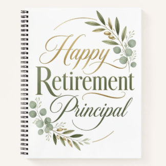 Happy Retirement Principal Gift Notitieboek