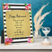 Happy Retirement Quote Farewell Gift Fotoplaat (Zijkant)
