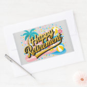 Happy Retirement Rechthoekige Sticker (Envelop)