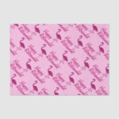 Happy Retirement roze flamingo Aangepaste tekst Gi Tissuepapier (Voorkant)