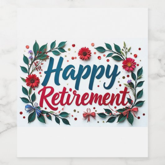  Happy Retirement Sticker (Étiquettes simples)