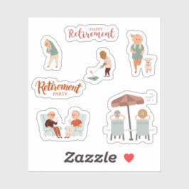Happy Retirement Stickers