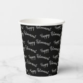 Happy Retirement Text On Black Papieren Bekers (Achterkant)