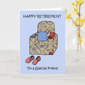 Happy Retirement to Special Friend Cartoon Kaart (Gele Bloem)