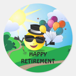 Happy Retirement uit Cool Ronde Sticker