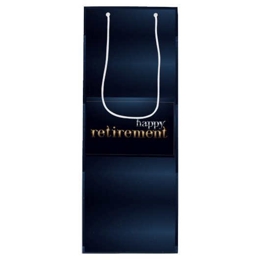 Happy Retirement Wine Gift Bag Wijn Cadeautas (Voorkant)