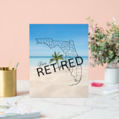 Happy Retraite Floride Carte Plage et Palm Tree (Mariage)