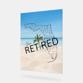 Happy Retraite Floride Carte Plage et Palm Tree (Angle)
