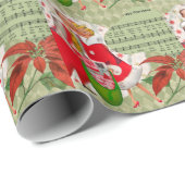 Happy Retro 1950s kerstpaar Cadeaupapier (Rol Hoek)