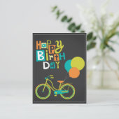 Happy Retro Birthday Briefkaart (Staand voorkant)