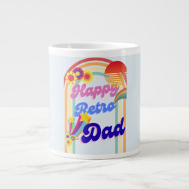 Happy Retro Dad Extra Grote Beker