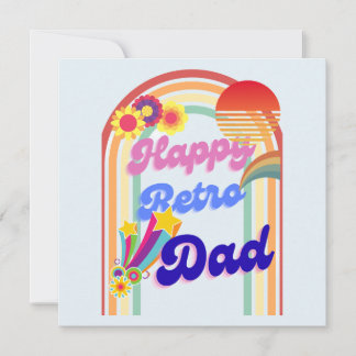 Happy Retro Dad Feestdagenkaart