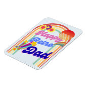 Happy Retro Dad Magneet (Linkerzijde)