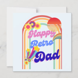 Happy Retro Dad Magnetische Uitnodiging