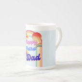 Happy Retro Dad Porselein Kop (Voorkant rechts)