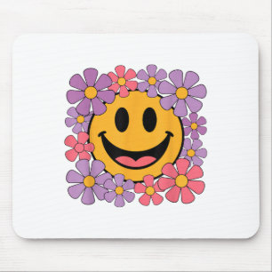 Happy Retro Daisy Smile Face Preppy Esthetische Ma Muismat