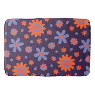 Happy Retro Flowers Schattige 70s Hippie Daisy Pat Badmat