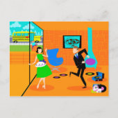 Happy Retro Parents Briefkaart (Voorkant)