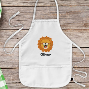 Happy Roaring Lion Face – Schattige Oerwoud Kinder Schort
