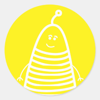 Happy Robot emotion sticker! Ronde Sticker