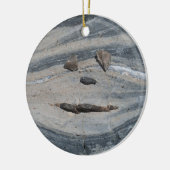 Happy Rock Face Keramisch Ornament (Links)